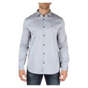 Regular Fit Bomuldshirt med broderet logo