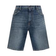 Mørkeblå denim shorts