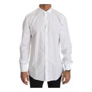 Elegant Hvid Bomuld Top Skjorte