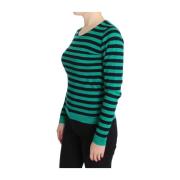 Grøn Sort Silke Cashmere Sweater