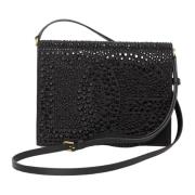 Sort krystalbesat crossbody taske