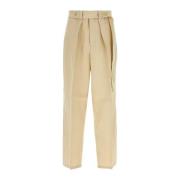 Beige Wide-Leg Chinos til Mænd