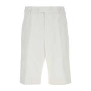 Hvide Bermuda Shorts i Bomuld