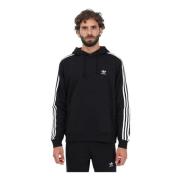 Klassisk 3-Stripes Hoodie - Sort