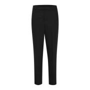 Kaffe Kasakura Zipper Pants Pants Black Deep