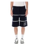 Navy/White PA Monogram Stribet Shorts