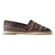 Multifarvet Slip-On Espadrilles i Buffalo Læder