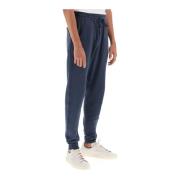 Joggers i fleece-back bomuld med elastisk talje