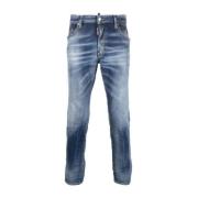 Whiskered Slim-Fit Denim Jeans