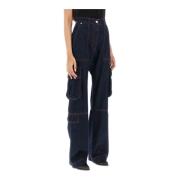 Cargo Jeans med Flared Cut