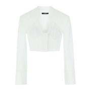 Hvid Poplin Skjorte