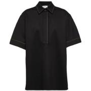 Sort Jersey Polo Skjorte