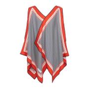 Asymmetric monogrammed scarf tunic dress