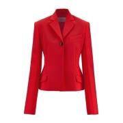 Poppy Red Uld Blazer