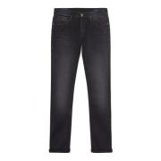 Slim-fit Sorte Jeans med Moderne Look