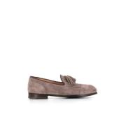 Grå Ruskind Tassel Loafers