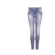 Denim Jeans med høj talje og Bottom Up effekt