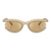 Guld Ovale Solbriller
