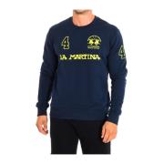 Grøn Rundhalset Sweatshirt med Broderet Logo