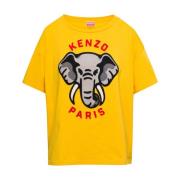 Gul Elefant Print T-Shirt