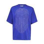 Blå T-shirt - Regular Fit - 100% Bomuld