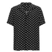 Bowling Krave Skjorte med Hvid Polka Dot Print