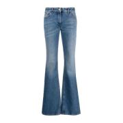 Slim-Fit Flare Jeans i Faded Blue Denim