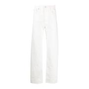 Hvide Denim Jeans med Twist Detaljer