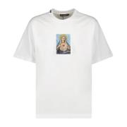 Oversize T-shirt med religiøst tryk