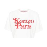 Hvide T-shirts og Polos med KENZO Paris Logo