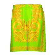 Barocco Print Oversized Silke Shorts