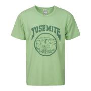 Grøn Bomuld T-Shirt med Æsel Print