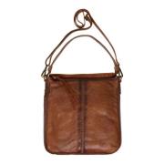 Btfcph Washed Crossbody Bag Skind 100176 Dark Cognac W. Brass Acc.