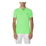 Grøn ensfarvet polo shirt