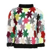 Multifarvet Crochet Romeo Sweater