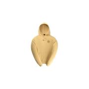 Beige Identity Hoodie med Logo Prints