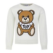 Hvid Teddy Bear Crew Neck Sweater