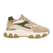 Beige Multifarvet Lavtop Sneakers