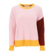 Farveblokeret Cashmere Sweater