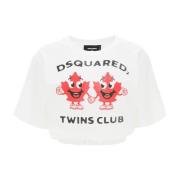 Kortærmet T-shirt med Twins Club Print