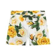 Rose Print Multifarvede Shorts