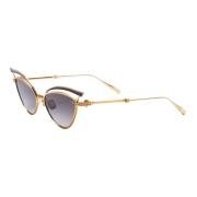 GLASSLINER Sunglasses - Yellow Gold Black Enamel/Dark Grey