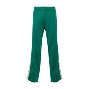 Mørkegrønne bukser med side stribe