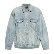 Denim jakke med vintage effekt