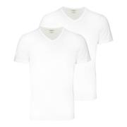 2 Pakke V-Hals T-Shirt Kortærmet