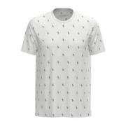 Komfortabel Allover Print Pyjama T-Shirt