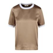 Stribet Satin T-shirt SS24