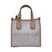 Beige Net Shopper Taske