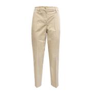 Beige Slim Fit Bomuld Bukser