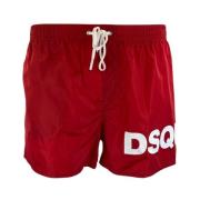 Rød Logo Badeshorts